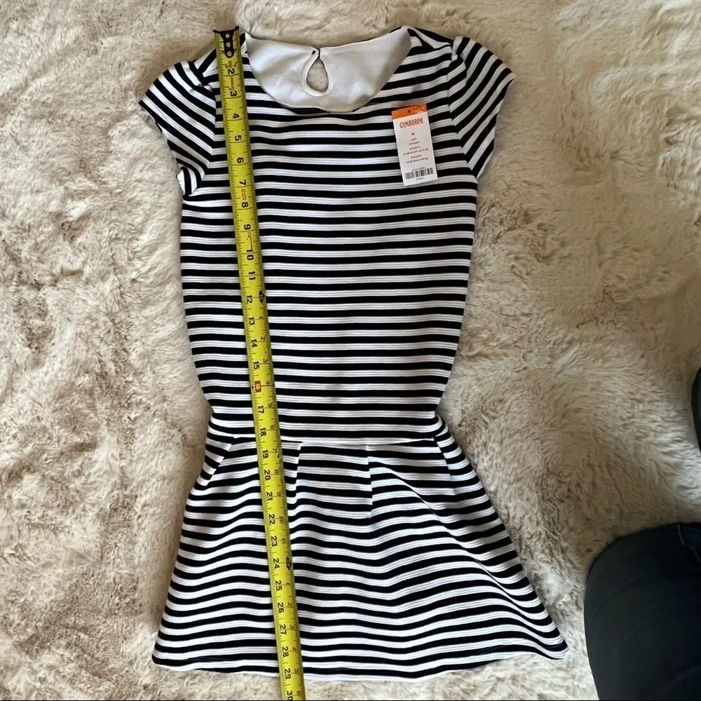! Gymboree kids girls striped navy & white dress size 10